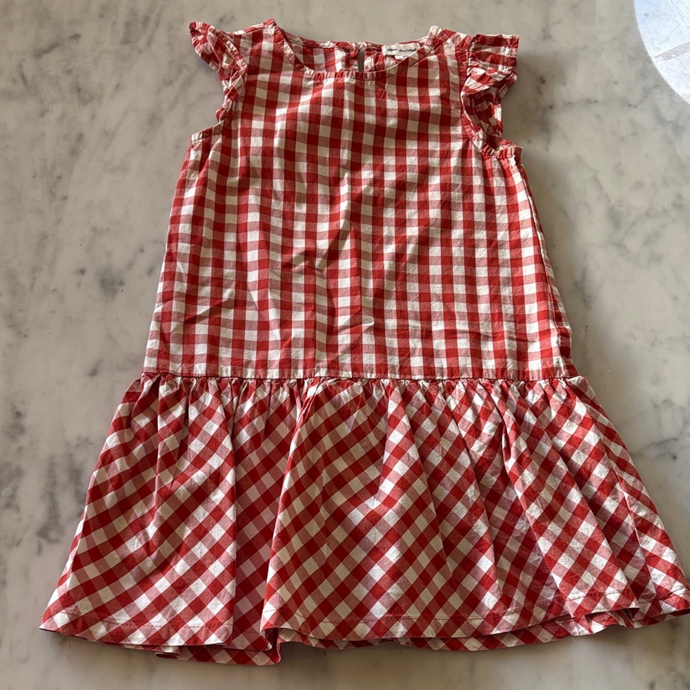 Red Checkered Kids Dress
